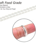 Clear Silicone Ring Size Adjuster Guard For Loose Rings Fits Most Rings For Women And Men Four Adjustable Loop Sizes No Adhesive Needed Easy Resizing With More Loops For A Tighter Fit on finger