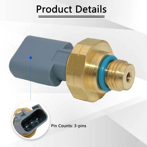 Exhaust Gas Pressure Sensor EGR For Cummins ISX ISM ISC ISL ISB ISF 2.8L 3.8L Fits 2007 2010 Dodge Ram 2500 3500 6.7L And 2011 2018 Ram 2500 3500 OE Part 4928594 Match Durable Build Easy Install, 3-pin connector
