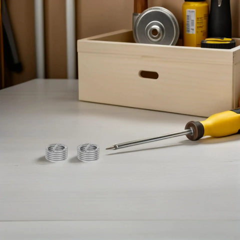 10 Pcs M18 X 2.5 X 2D Stainless Steel Thread Inserts Kit For Fixing Damaged Threads In Auto, Machinery, And Home DIY Projects, Durable Wire Thread Inserts For Quick And Strong Heavy Duty Thread Restoration, with two stainless inserts and screwdriver