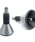 Pro Grade En31 Alloy Steel Bell Punch And Center Punch Set For Spot On Round Bar Centering Machinist Home Garage DIY Gear showing two punches.