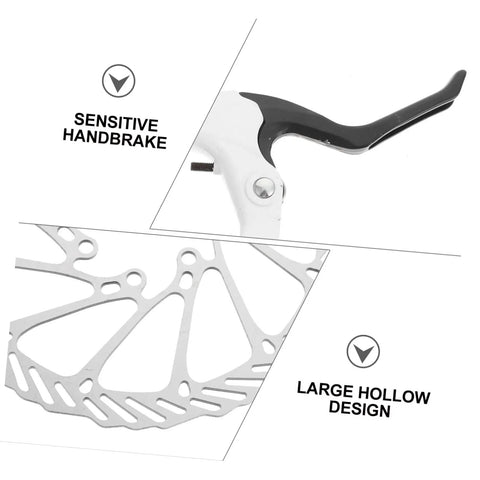 Top Tier Bike Disc Brake Rotors One Set Lightweight Aluminum Construction with sensitive handbrake and large hollow design.