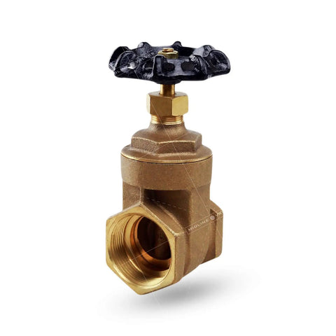 Built Tough Heavy Duty Cast Brass Gate Valve With Wheel Handle Zero Drip Water Shutoff And Flow Control 4 Inch Fip threaded connection
