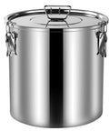 Massive Capacity 304 Stainless Steel Food Dispenser Airtight Kitchen Canister with locking lid, perfect for dry food storage.