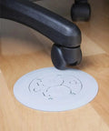 Round Floor Box Cover Kit Nonmetallic With Two Lift Lids For Hubbell Raco 5511 Floor Box Gray on hardwood floor with chair wheel