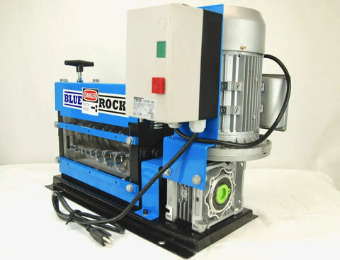 Nine Channel Copper Wire Stripping Machine With 1HP 120V Motor Handles 18 AWG To 1 Inch OD Cables Industrial Grade Steel Frame