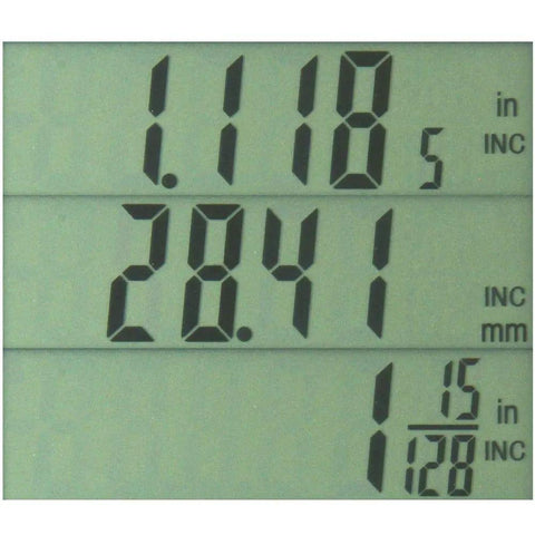 Digital Electronic Caliper With Absolute Origin And Smart Bluetooth Connectivity, IP54 Protection display screen close-up