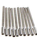 Close-up of 100Pcs 0.7mm Silver Metal Watch Thread Stem Crown Extender Set for Precision Professional Winding and Extension Bars