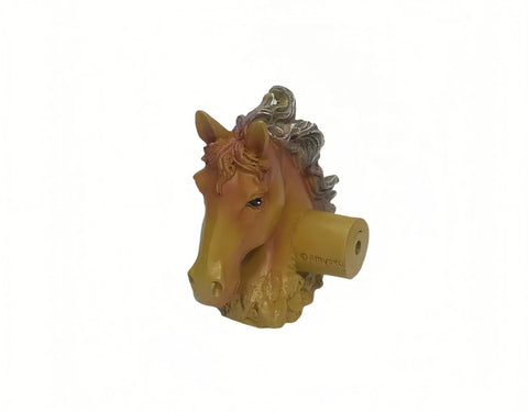 Vintage Western Horsehead Drawer Pulls Set Of 6 Hand Painted Resin Cabinet Knobs showing a detailed horse head design.