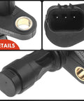 Honda Acura Crankshaft Position Sensor Replacement For Civic RSX CR-V CSX 2.0L 2.4L 1.3L L4 Engines Front Fit High Quality OEM Equivalent Sensor Easy Install black 3-pin connector detail view