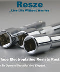 3 Piece Socket Extension Bar Set With 1/2 Inch Drive Chrome Vanadium Steel Impact Extensions In 3 5 And 10 Inch Lengths, showing chrome plated ends.