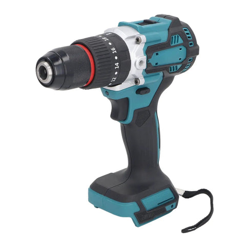 Heavy Duty Brushless Cordless Drill Delivering A Mean 140Nm Kick, showing detailed chuck and ergonomic grip for solid timber drilling.