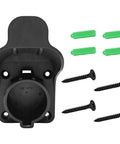 Gotta Get Your Cord Secure With This Electric Vehicle Charger Holder For SAE J1772 Stations. Wall mount dock with screws and anchors.