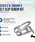 Belt Hooks Kit 9 Pack Replacement Parts For Makita Pro Grade Heavy Duty 324705-1 346034-2 346317-0 with belt clip and screw