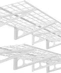 Two Pack 6 Foot Wall Mounted Garage Shelves 24 By 72 Inch Heavy Duty Floating Storage Rack Holds Up To 1400 Lbs Total Capacity