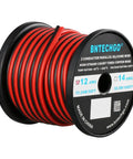 Ultra Flexible 12 Gauge Two Conductor Silicone Wire Spool Red Black For LED Strip Extension Cable 600V 200C Tinned Copper 50Ft