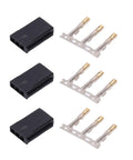 3 Pin Servo Plug Connector Kit For RC Aircraft And Electronics, ABS Brass Male And Female Crimp Connectors, 100 Sets