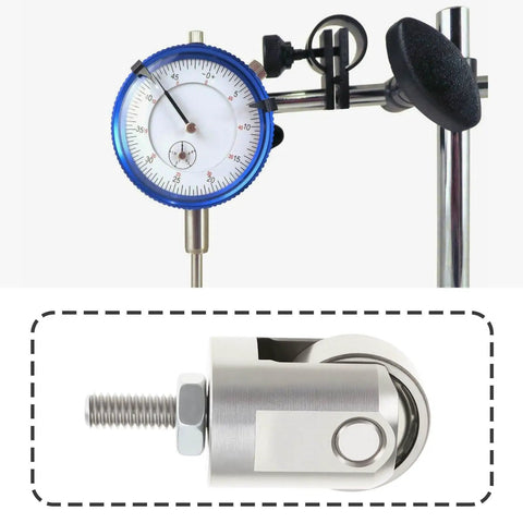 Dial Indicator Roller Tip For M2.5 Point Measuring Head With 10mm Smooth Roller, Precision Contacting Tip For Machinists, Durable Head For Accurate Readings In Mechanical And Manufacturing Setups; side view