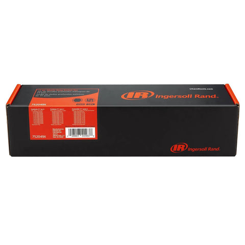 Box packaging for Three Eighth Inch Drive Metric Deep Socket Set 11 Piece 6 Point Sizes 8mm To 19mm Pro Grade Mirror Polished Chrome