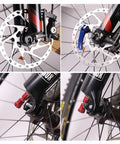 Detail view of Lightweight Dope Quick Release Bicycle Skewer For Road Mountain And BMX Bikes with no slip grip on bike wheel hub