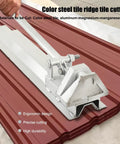 Manual Ridge Tile And Roof Panel Cutter For Metal Roofing Color Tiles Edge Cutter with high carbon steel blade in use.