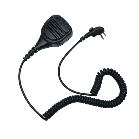 Speaker Microphone Hytera Compatible Radios With 3.5mm Jack, Push To Talk Mic For TC-508 TC-580 BD502 BD502i PD502 PD562i PD482i PD402i Walkie Talkie, 2 Pack, Durable Coiled Cord, 360 Degree Swivel Clip
