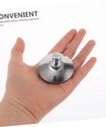 Heavy Duty Adjustable Chair Leveler Pads Set Of Five Swivel Roller Bases in hand, showcasing chrome material and ergonomic design.