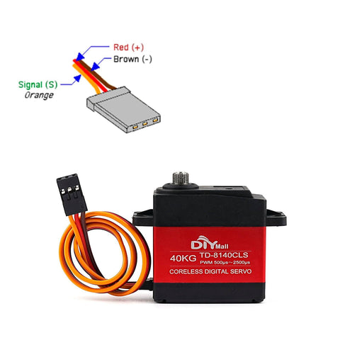 Beefy 40kg Digital Servo With Coreless Motor And Metal Gear 360 Degree Continuous Rotation For Cars Robots And Helicopters