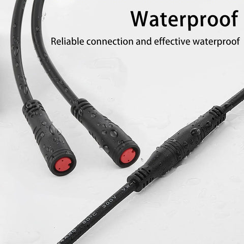 Y Splitter Extension Cable For Ebike 2 Female To 1 Male Waterproof Wire 7 Inch Length Keeps Lights Brakes Sensors Gear Sensor And Battery For Ride Ready 36V E Bikes Setup 2 Pack