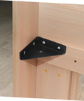 Built Tough 40 Pack Heavy Duty Corner Brackets Cold Rolled Steel Right Angle Triangle Shelf Supports installed on wood.