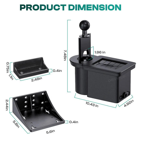 Golf Cart Ball Washer And Club Cleaner Kit dimensions diagram for Club Car DS Yamaha G29 EZGO, showing size and mount details