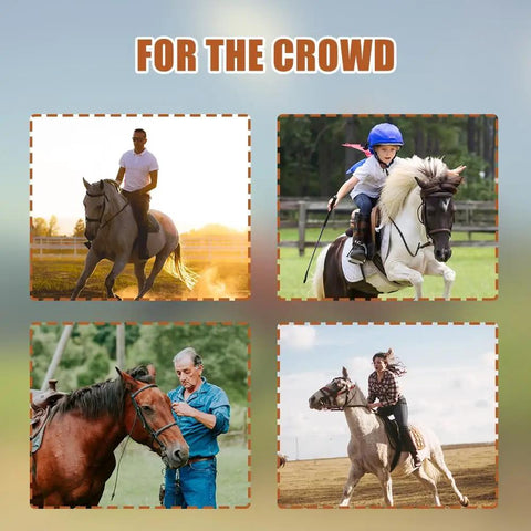 Horse riders of all ages showcasing Premium Leather Spur Straps For Horse Riding, Adjustable Retro Western Style with Six Holes