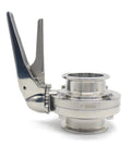 QiiMii sanitary stainless steel 304 tri-clamp butterfly valve with trigger handle; 2 in tube OD