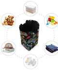 Heavy Duty Tough As Nails Laundry Hamper with Handle Foldable 52L Oxford Cloth Laundry Basket for Dorm Bedroom, gamepad design
