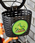 Front Bike Basket For Kids With Bell, Durable Plastic Handlebar Basket For Boys, Removable Front Carrier With Dinosaur Design