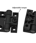 Adjustable Torque Hinge Set For Wooden Boxes And Cabinets 43mm X 36mm Black Nylon Butt Hinges 4 Pack Durable Cabinet Hardware