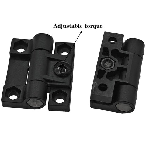 Adjustable Torque Hinge Set For Wooden Boxes And Cabinets 43mm X 36mm Black Nylon Butt Hinges 4 Pack Durable Cabinet Hardware