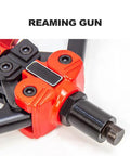 Kick Your Metal Game Up with This Killer Rivet Nut Tool Kit Featuring 10 Bolts And Nuts For Automotive Or Sheet Metal Work With Durable Steel Build, Ergonomic Grip, And Sweet Storage Case To Keep Things Tight. reaming gun close-up
