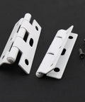 Badass White Trifold Butt Hinges For Cabinet Doors And Wooden Toolboxes Rustproof Iron Hardware, 2 pack with screws.