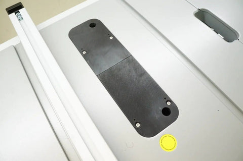 Zero Clearance Throat Plate Insert for Bosch 4100 Table Saw in two-piece design for precise gap control and tear-out reduction
