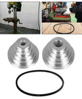 Robust Aluminum Pagoda Pulley Wheel And V-Belt Set For Benchtop Drill Press With 5-Step Drive Kit And 14mm Plus 22mm Bore Fits Small Motor Shafts Perfect For Fast Fixes, pulley set with K26 belt