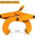 Beefy Heavy Duty Pallet Puller Clamp With 5.5 Inch Jaw Opening Steel Single Scissor Puller For Pallets Wood And Trees Faster Offloading And Wider Reach Durable Industrial Pallet Grabber Tool, 5.5inch opening