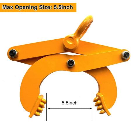 Beefy Heavy Duty Pallet Puller Clamp With 5.5 Inch Jaw Opening Steel Single Scissor Puller For Pallets Wood And Trees Faster Offloading And Wider Reach Durable Industrial Pallet Grabber Tool, 5.5inch opening