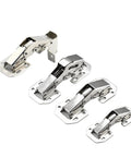 90 Degree No Drill Cabinet Hinge With Soft Close For Cupboard Doors, Hydraulic Hinges With Screws, Easy Install, Quiet Closures, 4 Inch