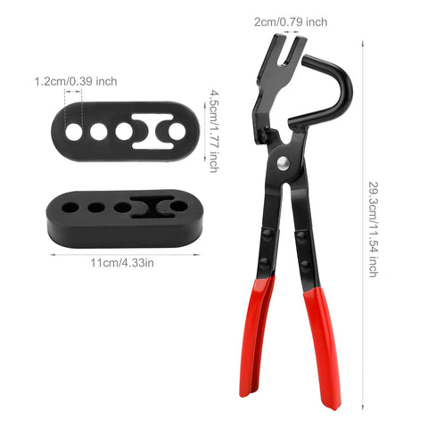 Exhaust Hanger Removal Tool And 4 Hole Rubber Hangers Kit For Cars Trucks with carbon steel pliers and rubber hangers