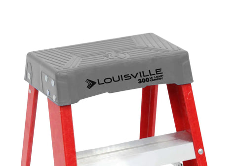 Solid As A Rock Two Step Fiberglass Work Platform Built For Rough Job Sites And Daily Grind Tasks Offering An Honest Three Hundred Pound Lift Rating And Type Ia Safety Mark That Absolutely Won Quit On You Handling Heavy Loads All Day Long, featuring a molded top with 300 lb capacity.