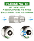 TAISHER 316L stainless steel 1/4 in NPT male-to-female check valve, side view