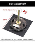 Hidden Pocket Door Lock With Key size adjustment part, fits 1 3/8 to 2 3/16 inch thick doors, black finish