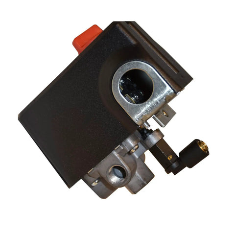 Tough As Nails 4 Port Pressure Switch For Air Compressors With 1/4 Inch FNPT Inlet And 1/4 Inch Quick Disconnect Fittings, Black