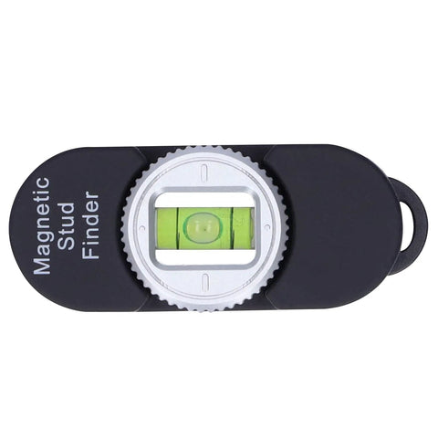 Tbest Magnetic Stud Finder for Portable Metal Detector with Built in Gauge, No Battery Needed, Detects Steel Studs, Nails & Screws in & Plasterboard (Black) with a level bubble.