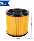 Two Pack Standard Cartridge Filter and Retainer Kit for 5 to 20 Gallon Wet Dry Vacuums Compatible with Vacmaster VCFS and Hart Shop Vacs